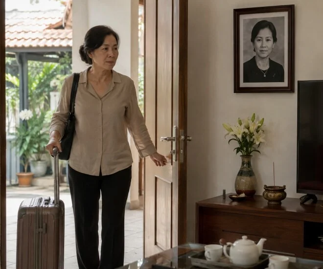 Những ngày đầu tiên tôi kéo vali về nhà chồng, tôi ngỡ ngàng khi thấy ảnh vợ cũ anh ở phòng khách